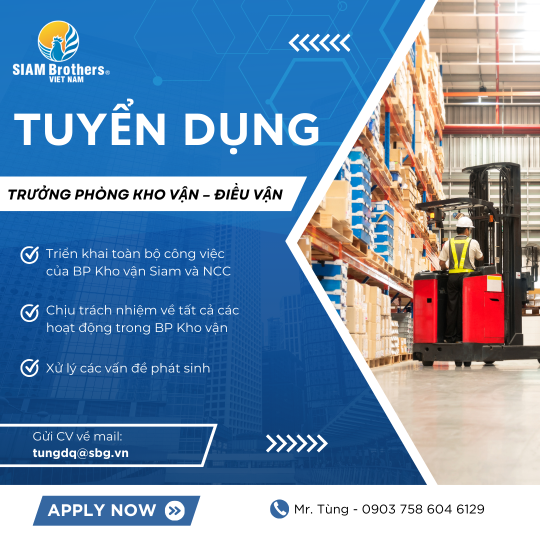 TRƯỞNG PHÒNG KHO VẬN – ĐIỀU VẬN