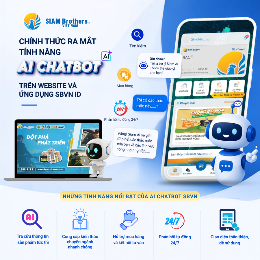 SIAM BROTHERS VN CHÍNH THỨC RA MẮT TÍNH NĂNG AI CHATBOT TRÊN WEBSITE VÀ ỨNG DỤNG SBVN ID