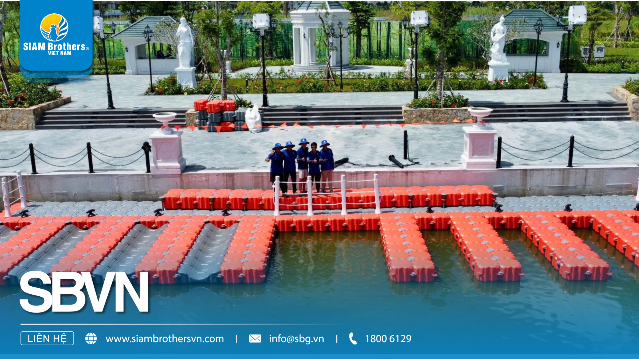 Dự án bến đậu Kayak hoàn thiện chỉ trong 2 ngày nhờ mô-đun phao HDPE