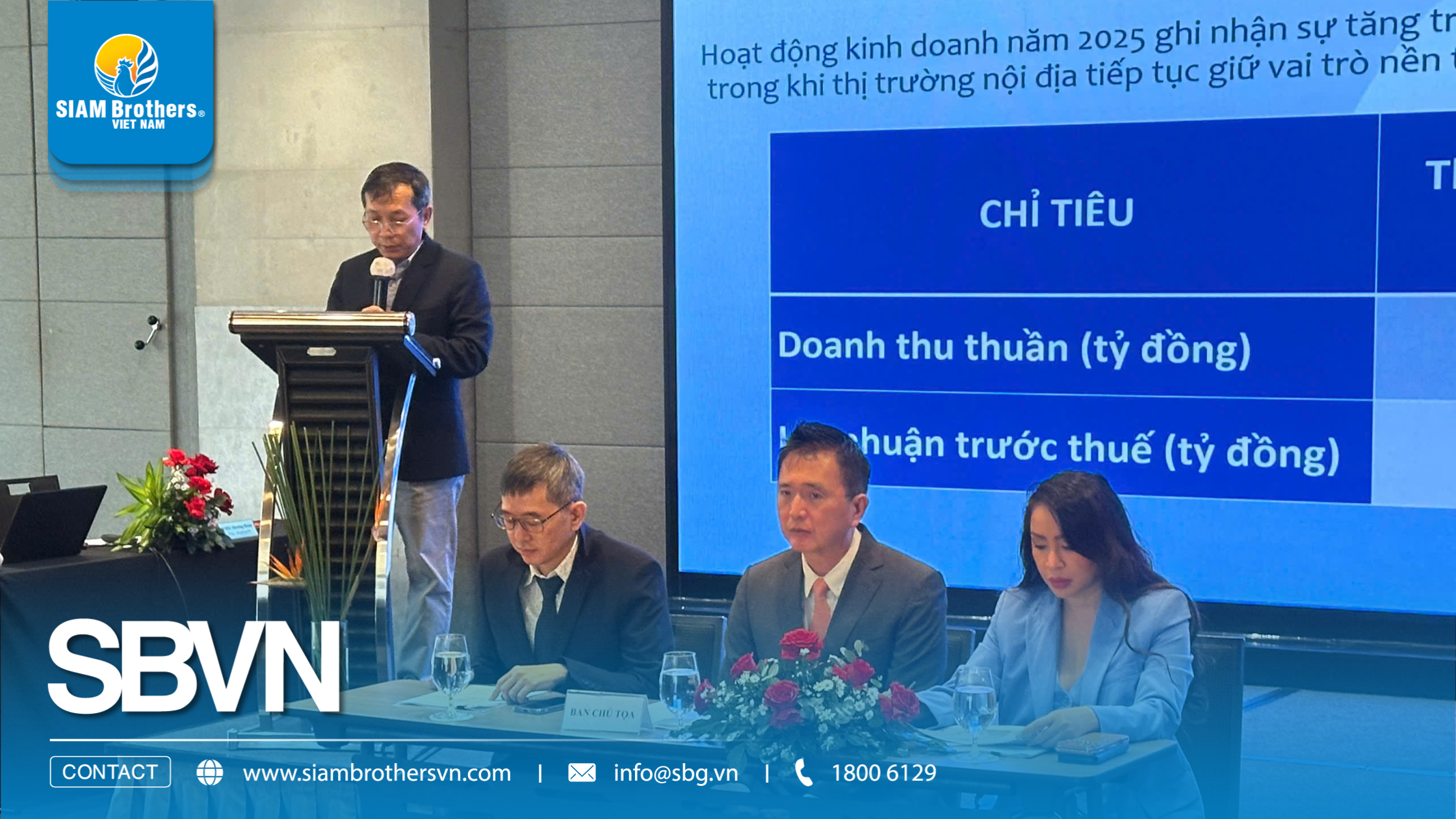 Đại hội đồng cổ đông thường niên 2026 của SIAM Brothers Việt Nam: Khẳng định nội lực doanh nghiệp và định hướng phát triển bền vững