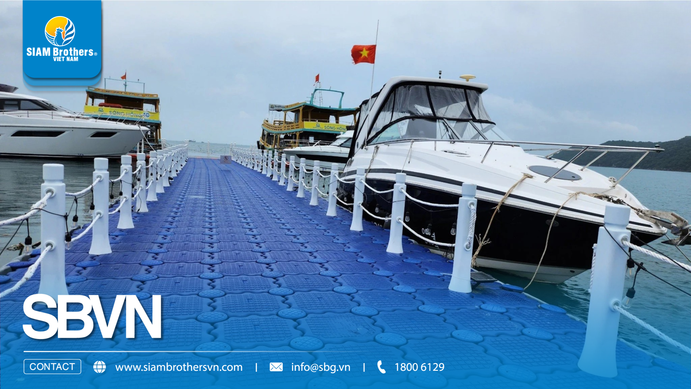 Cầu phao Bãi Khem "Đảo thiên đường" Phú Quốc - Dự án cầu phao du lịch do SIAM Brothers Việt Nam thi công