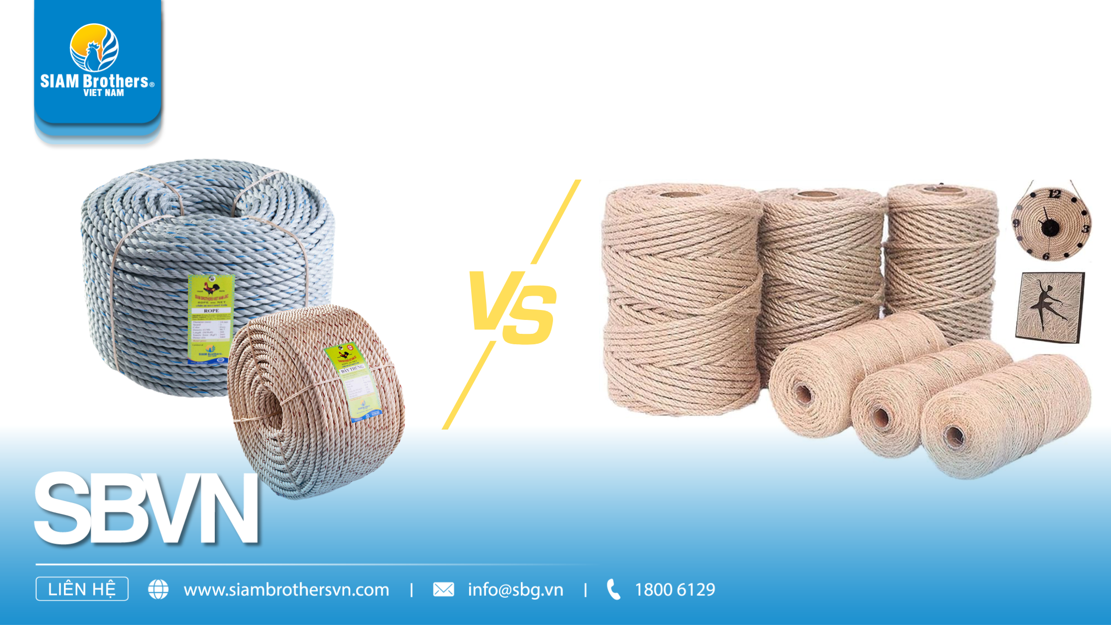 So sánh dây thừng sợi cotton và dây thừng sợi nhân tạo: Nên chọn loại nào?