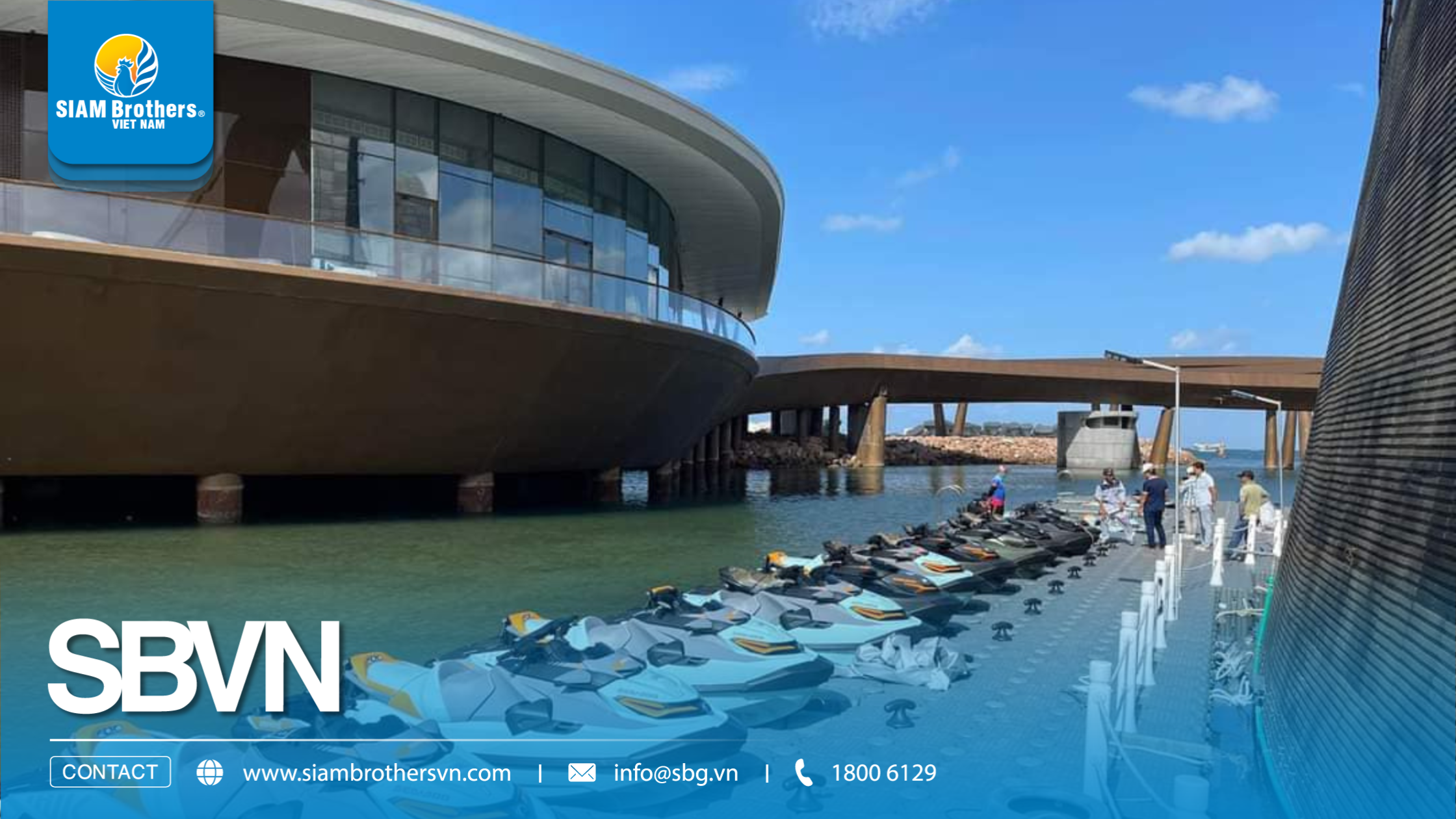 Dự án bến đỗ ca nô tại Cầu Hôn Kiss Bridge Phú Quốc - Giải pháp bến nổi HDPE cho Jetski