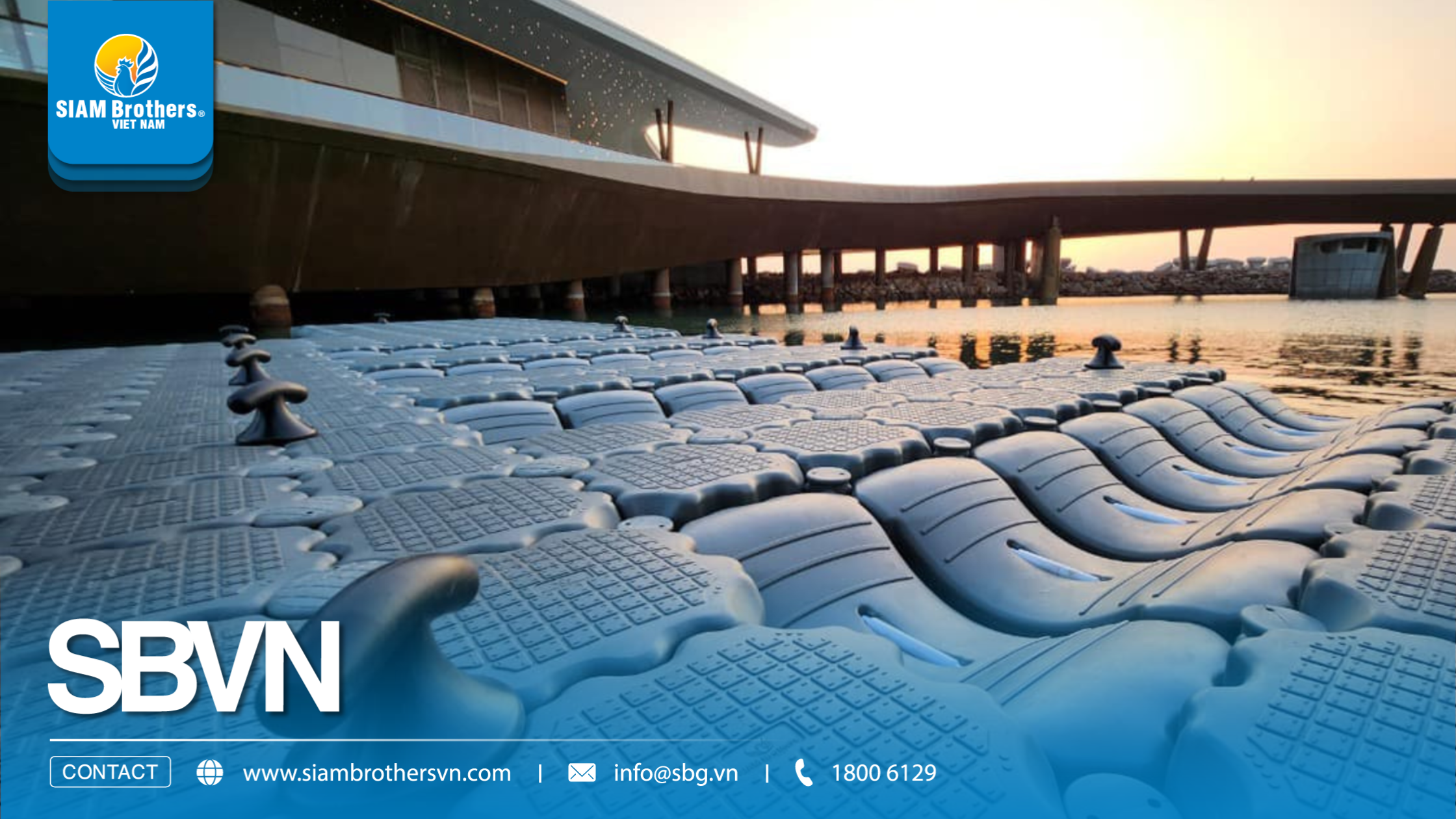 Dự án bến đỗ ca nô tại Cầu Hôn Kiss Bridge Phú Quốc - Giải pháp bến nổi HDPE cho Jetski