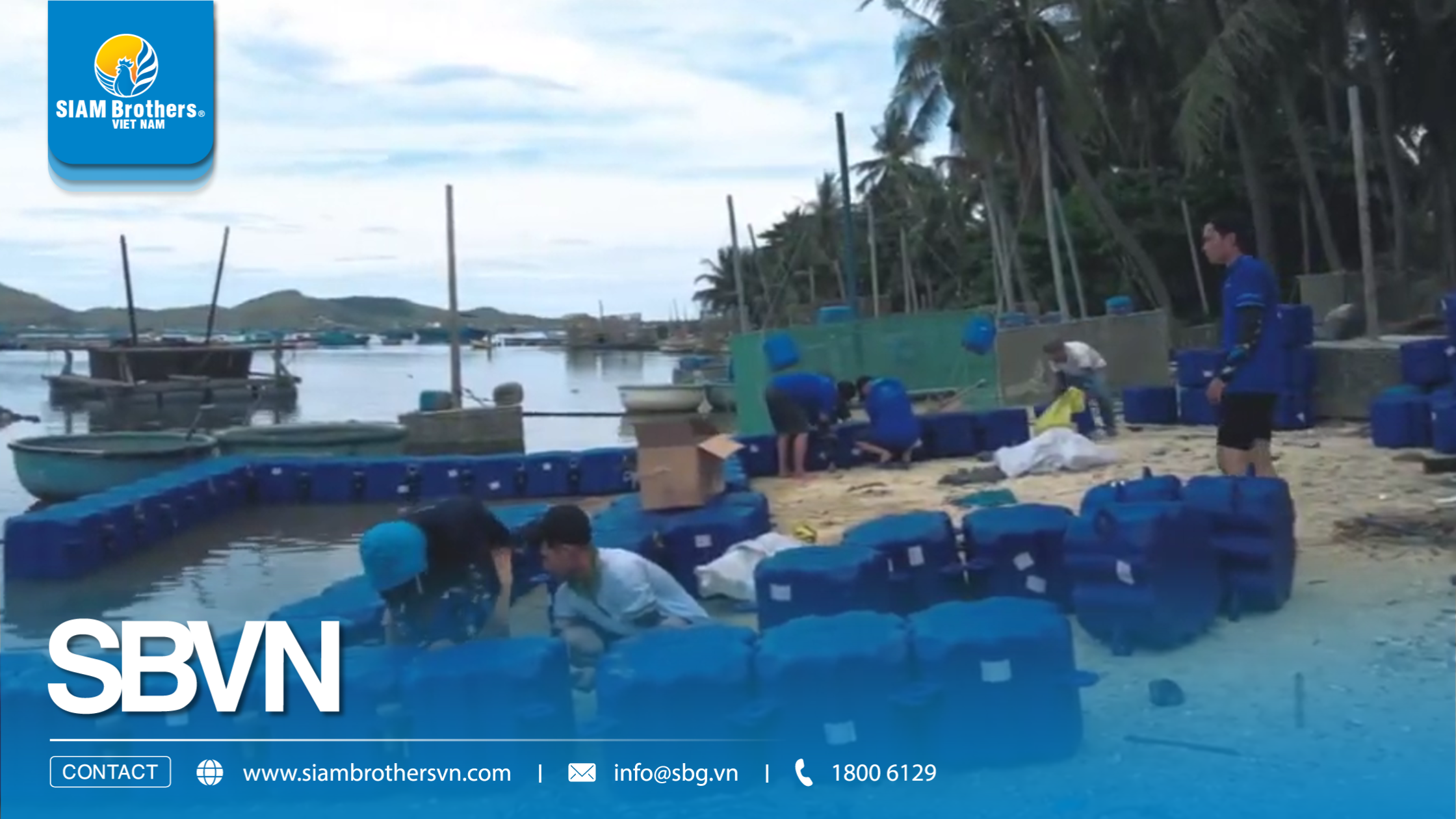 [Phú Yên] Hệ thống mô-đun phao lồng bè HDPE của SIAM Brothers Việt Nam tại Sông Cầu