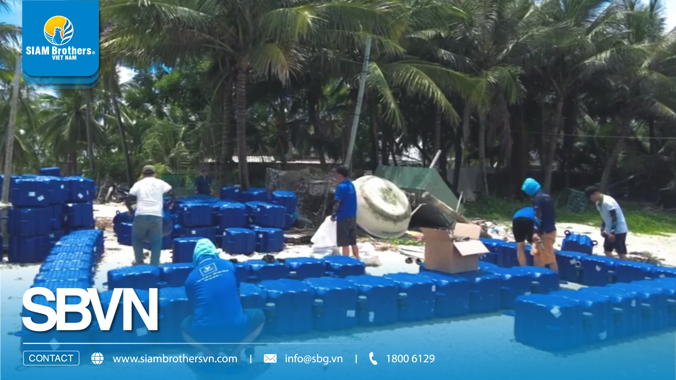 [Phú Yên] Hệ thống mô-đun phao lồng bè HDPE của SIAM Brothers Việt Nam tại Sông Cầu