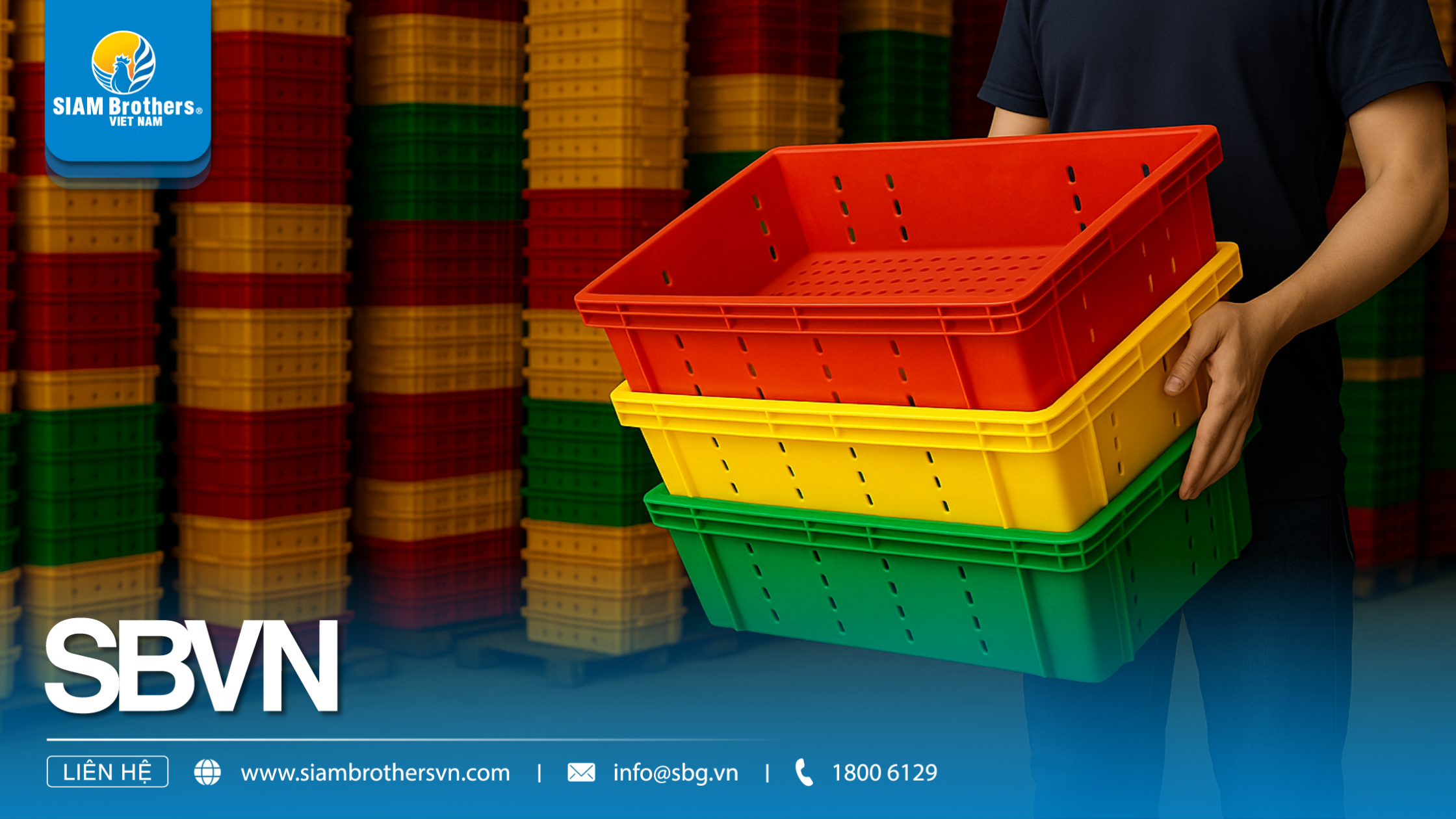 Khay nhựa công nghiệp loại lớn là gì? Ứng dụng thực tế trong sản xuất & logistics