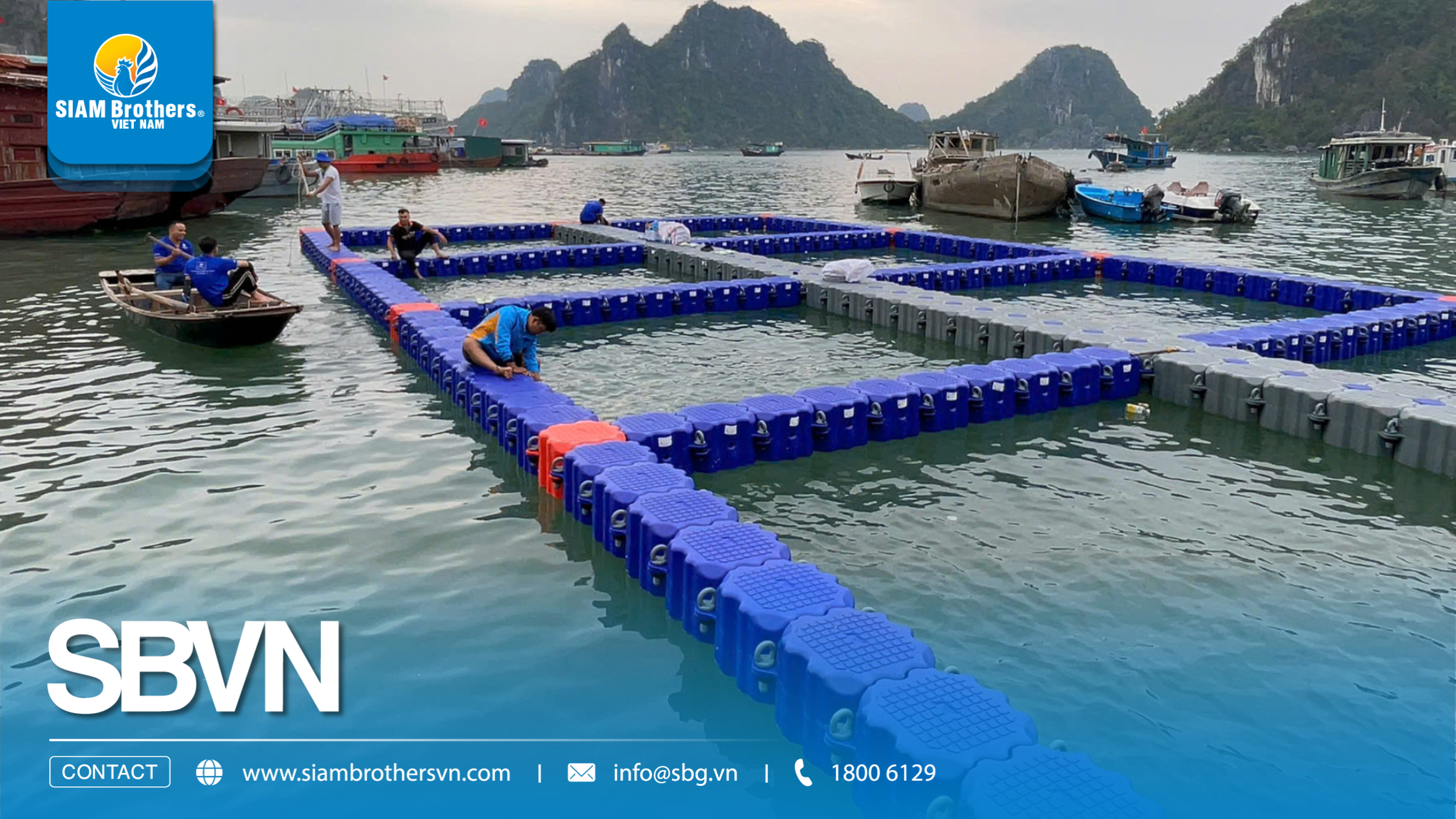 [Quảng Ninh] Hạ thủy dự án 8 ô lồng bè phao HDPE - Giải pháp nuôi trồng bền vững