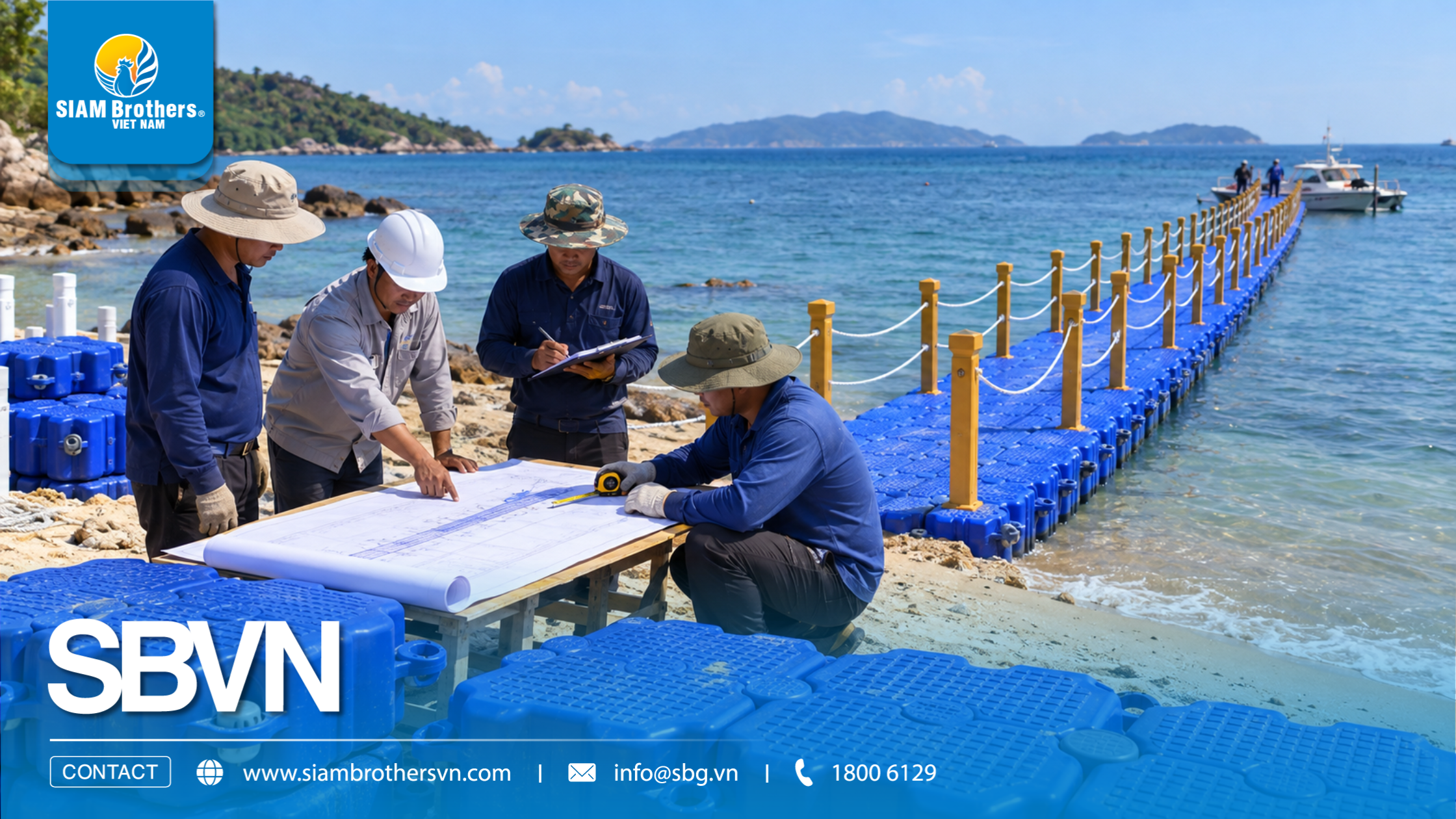 Hướng dẫn lắp ghép phao nhựa làm cầu nổi: Quy trình và lưu ý an toàn