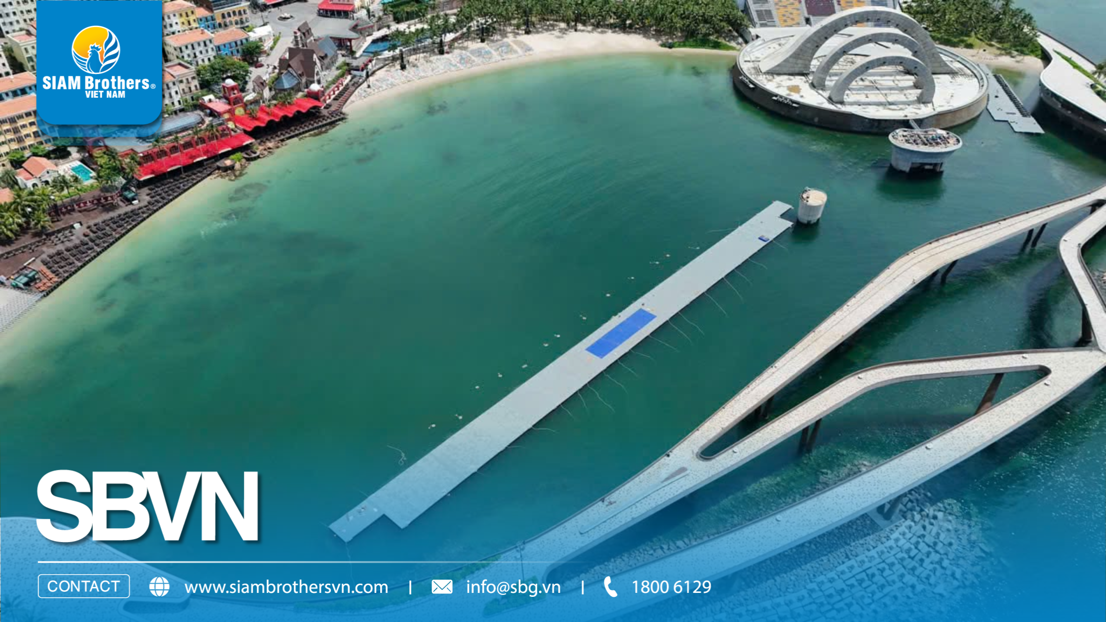 Sân khấu nổi tại Cầu Hôn, Phú Quốc - Dự án phao HDPE của SIAM Brothers Việt Nam