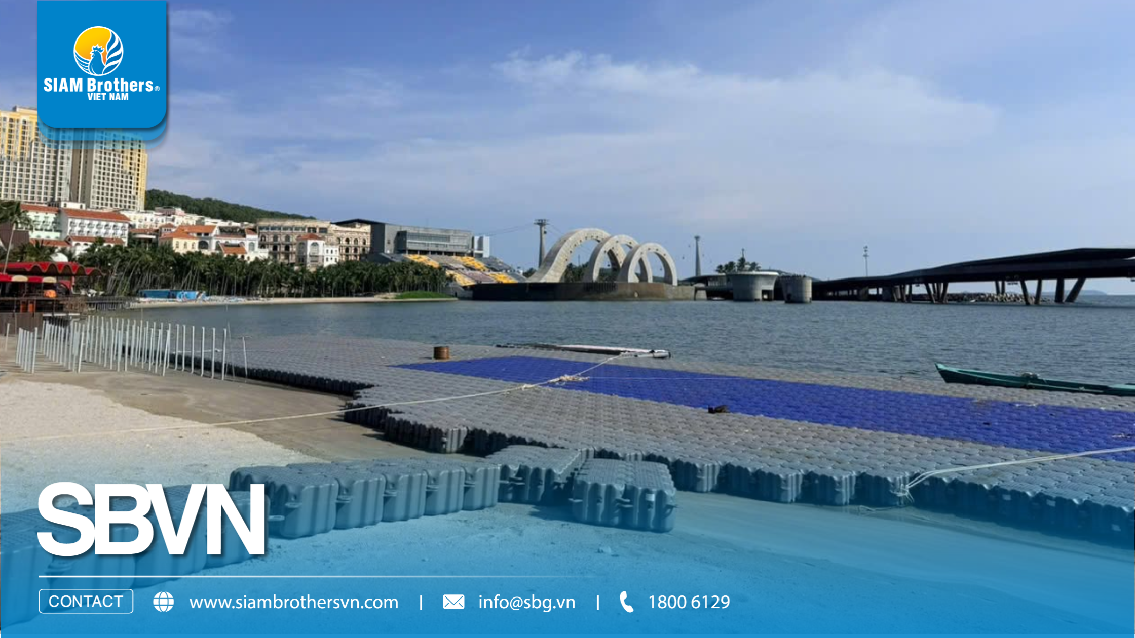 Sân khấu nổi tại Cầu Hôn, Phú Quốc - Dự án phao HDPE của SIAM Brothers Việt Nam