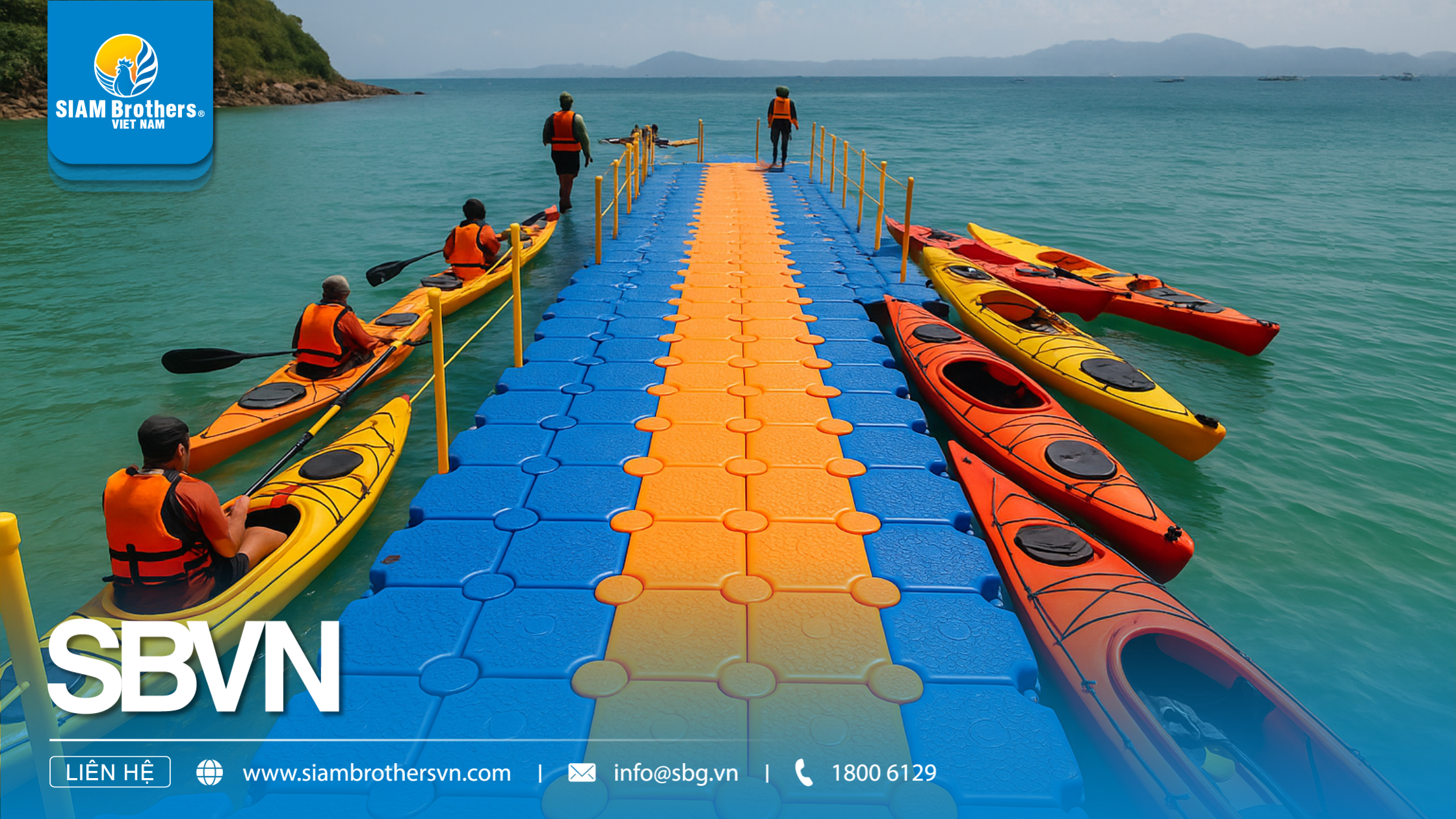 Phao nổi HDPE lắp đặt cầu phao nổi