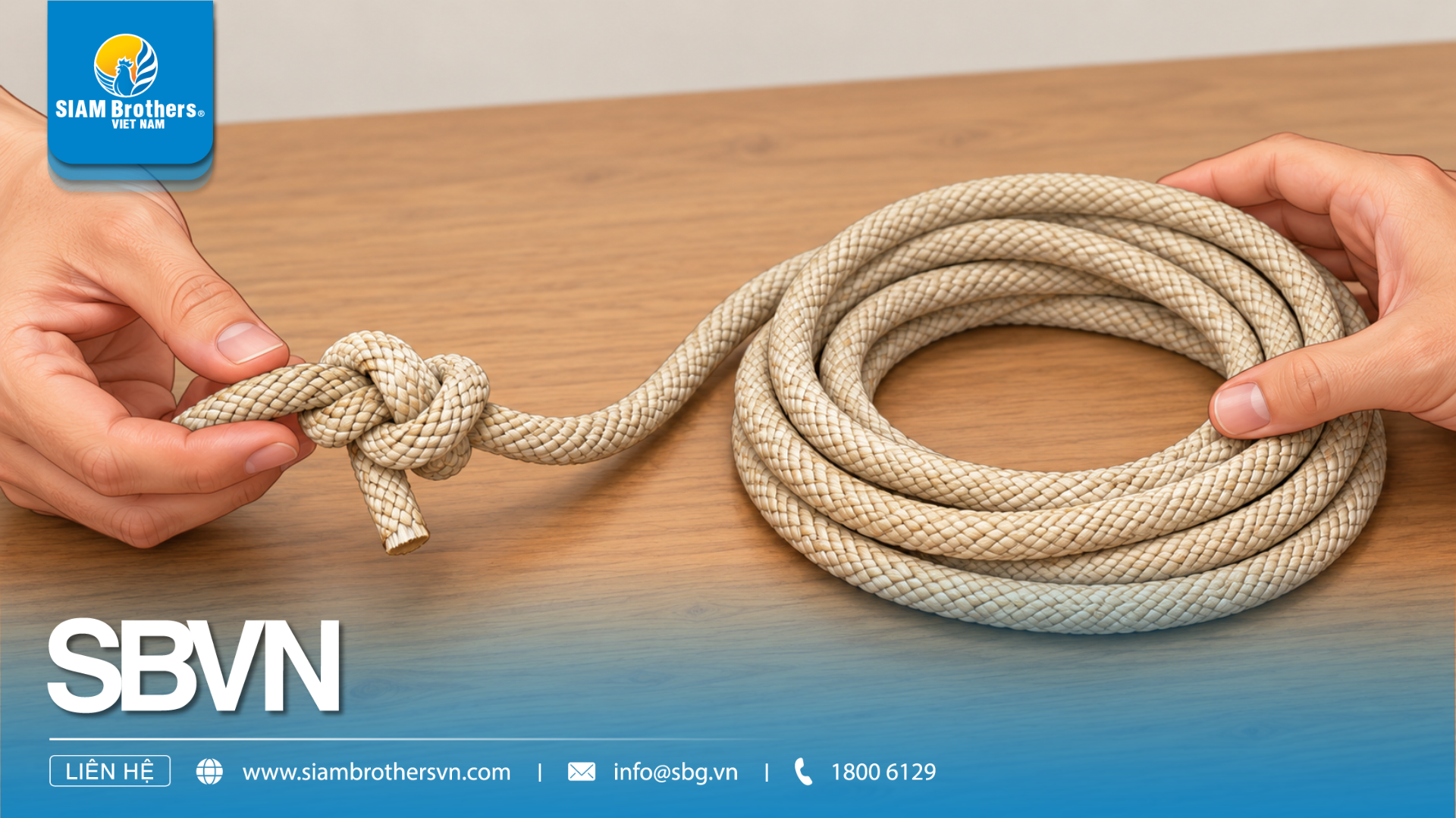 A Figure Eight knot at the end of a rope beside a neatly arranged coil.