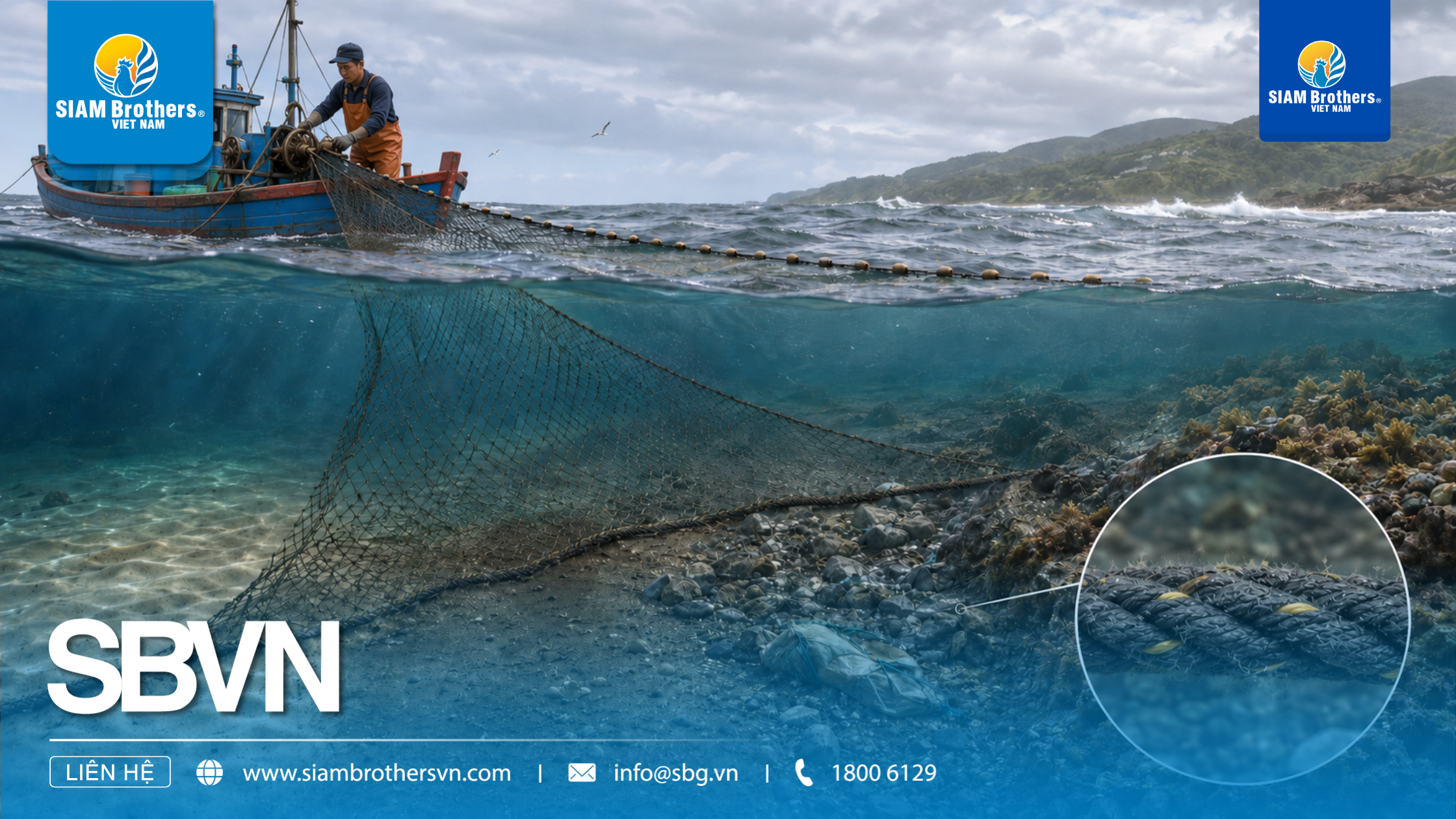 Dây giềng lưới khai thác gần bờ: Chọn đúng để tăng độ ổn định của ngư cụ