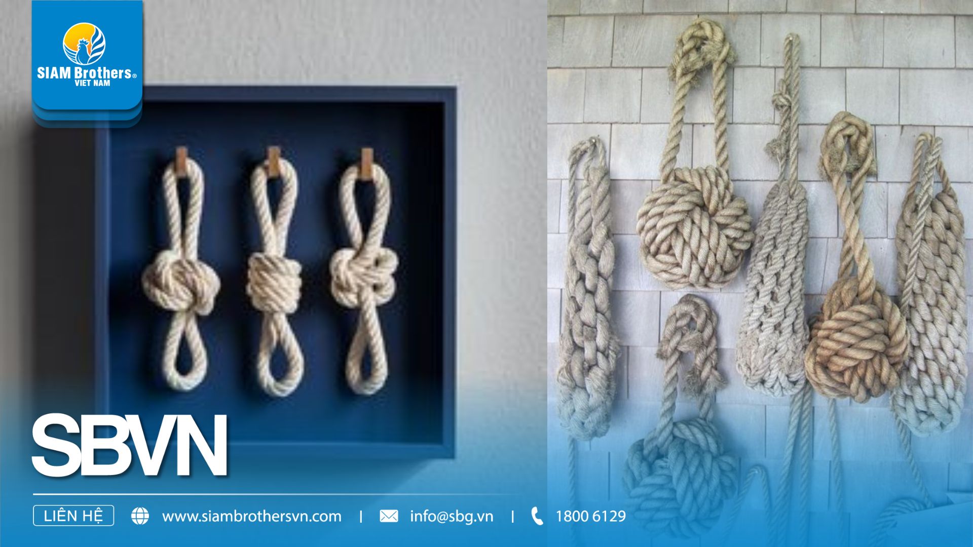 DIY decor phong cách Coastal & Nautical với dây thừng Siam Brothers VN