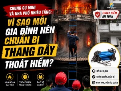 Chung cư mini và nhà phố nhiều tầng: Vì sao mỗi gia đình nên chuẩn bị thang dây thoát hiểm?