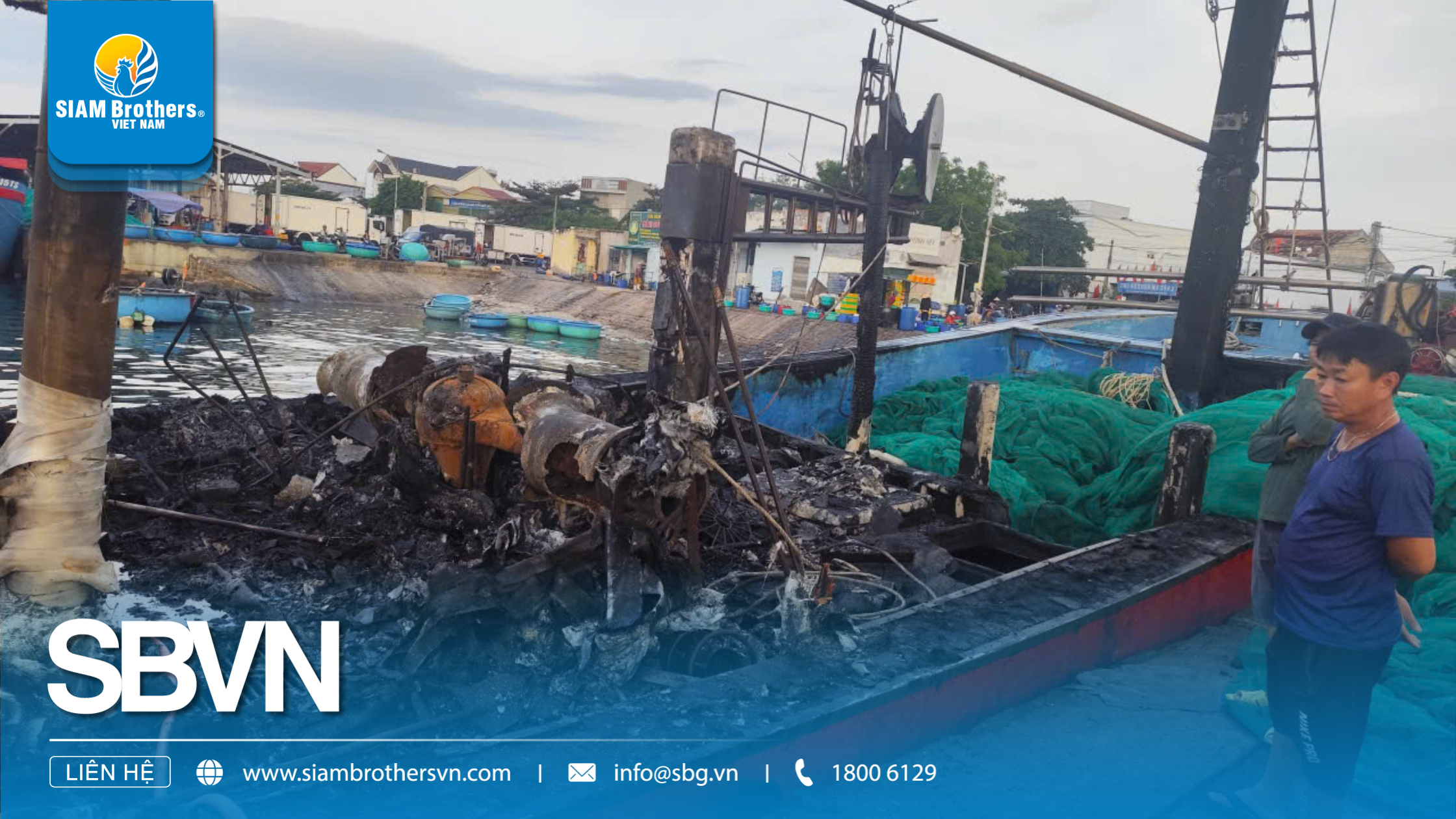 SIAM Brothers Việt Nam Hỗ Trợ Ngư Dân Miền Trung Sau Vụ Hỏa Hoạn Tại Cảng Cá Mỹ Tân
