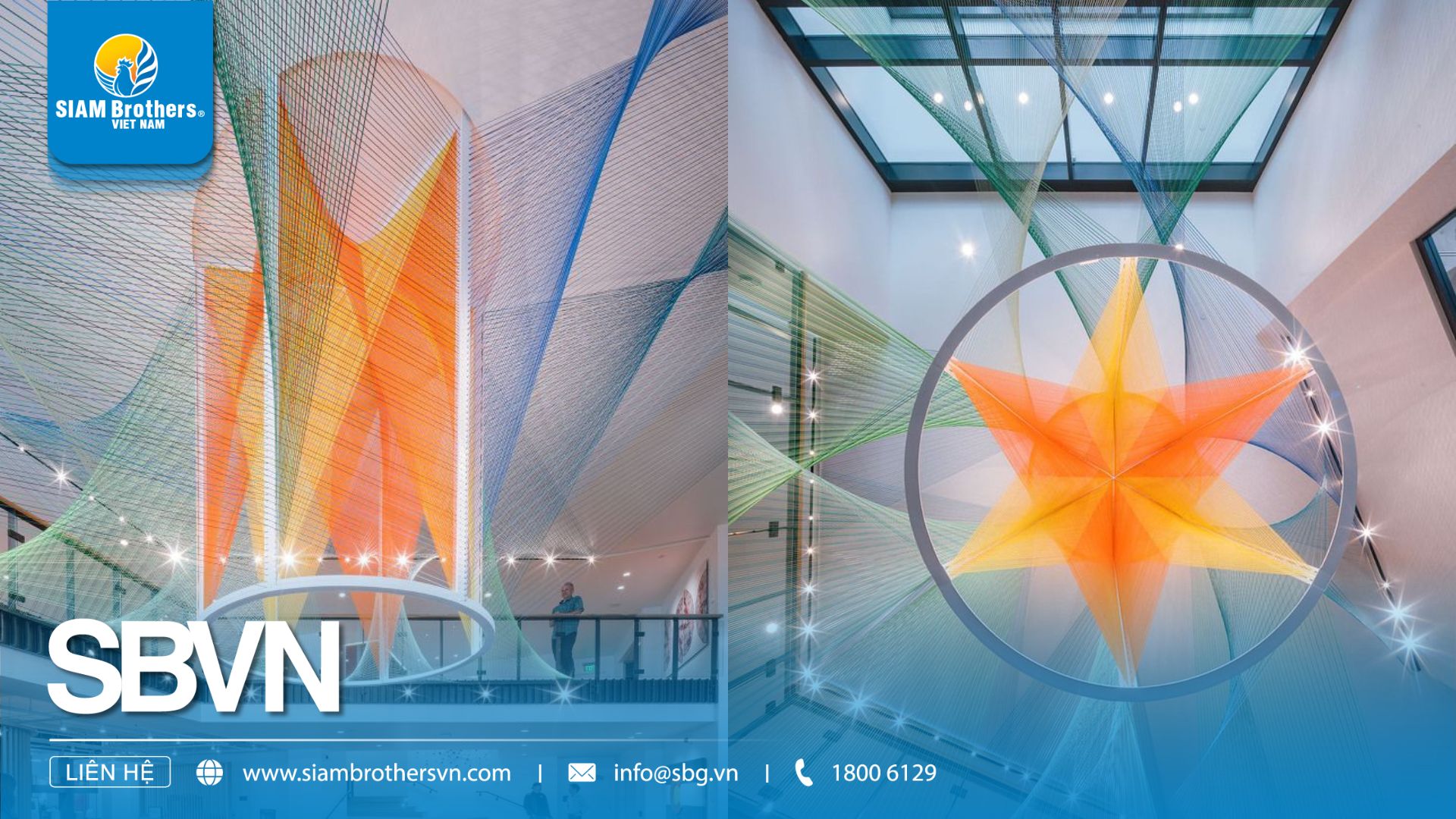 String Art Architecture – Nghệ thuật dây thừng trang trí trong không gian hiện đại