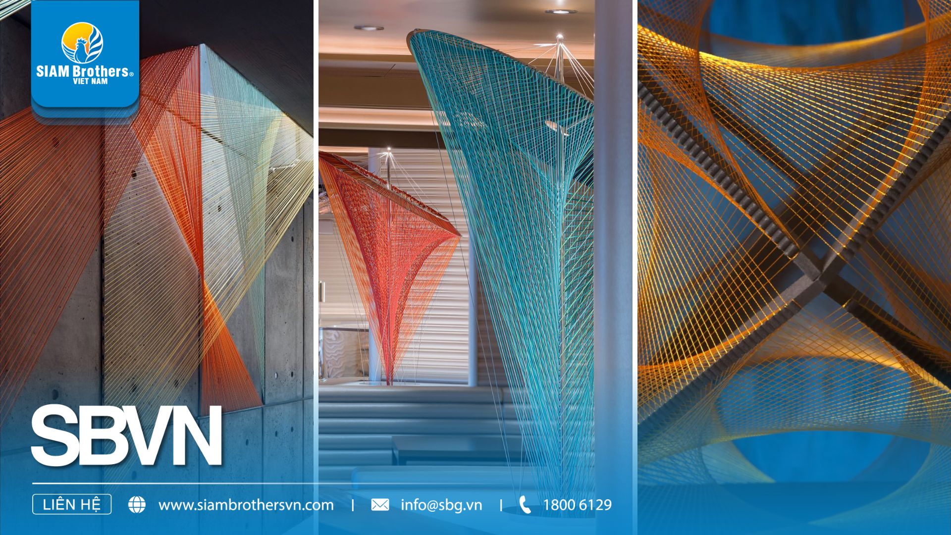 String Art Architecture – Nghệ thuật dây thừng trang trí trong không gian hiện đại
